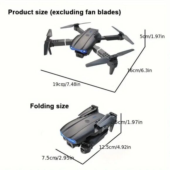 Orange E99 Foldable Dual-Camera Drone with Optical Flow Positioning - Picture 2 of 3